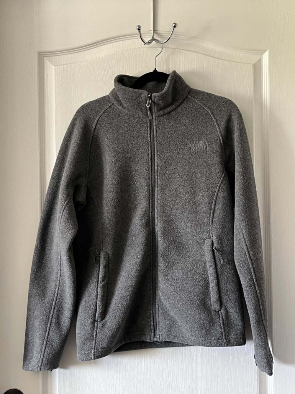 The North Face Men's Grey Heathered Full Zip Fleece Jacket size Small